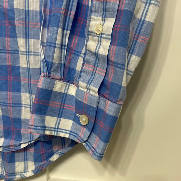 Vineyard Vines Blue Plaid Mens Classic Fit Tucker Shirt Size Medium - Picture 5 of 5